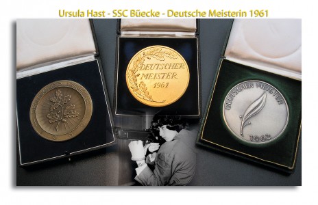 Medaillen Deutsche Meisterscaft Ursula Hast